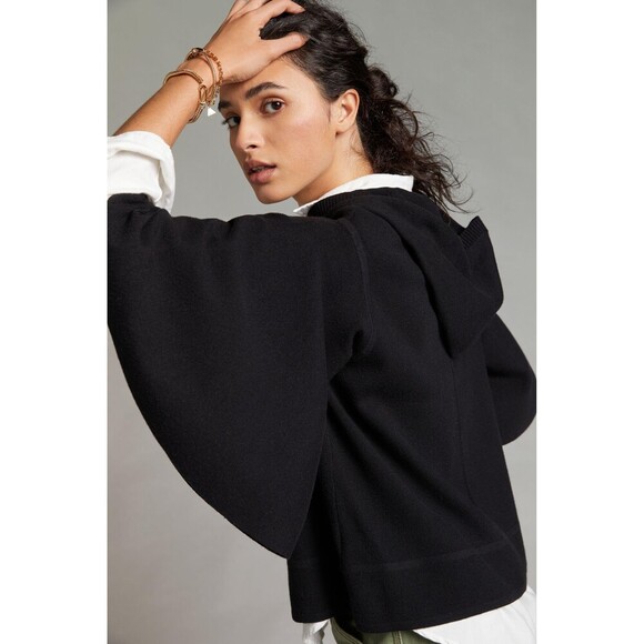 Black Anthropologie Maeve Hooded Poncho Sweater (NWT) - Picture 2 of 5